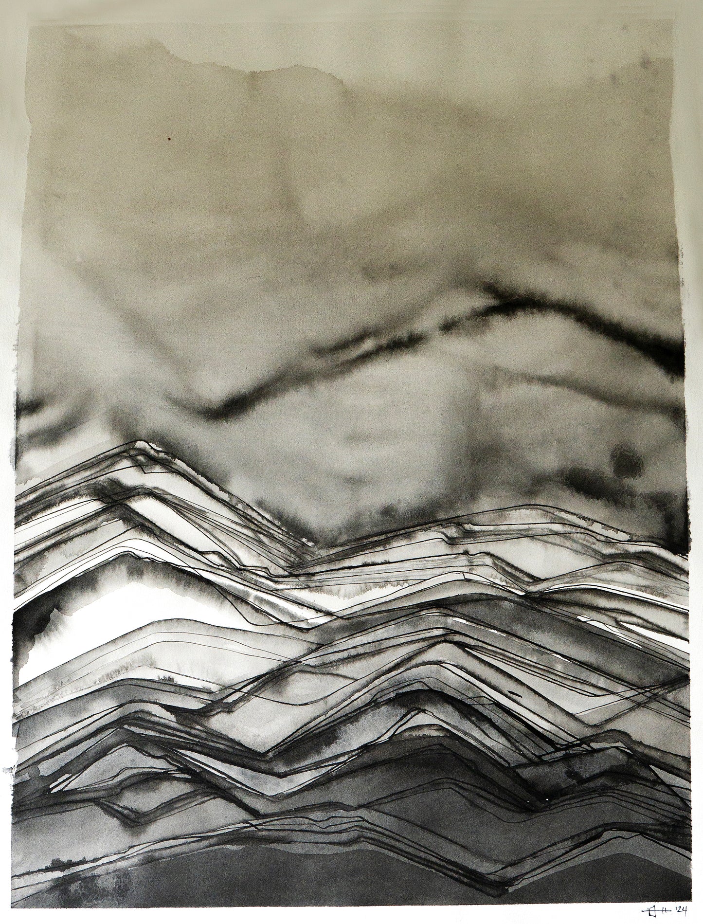 Mountains in wash - WOP portrait