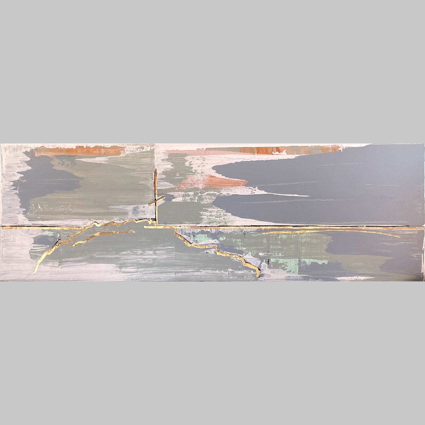 Cave Rock in Dusty Blue on Canvas