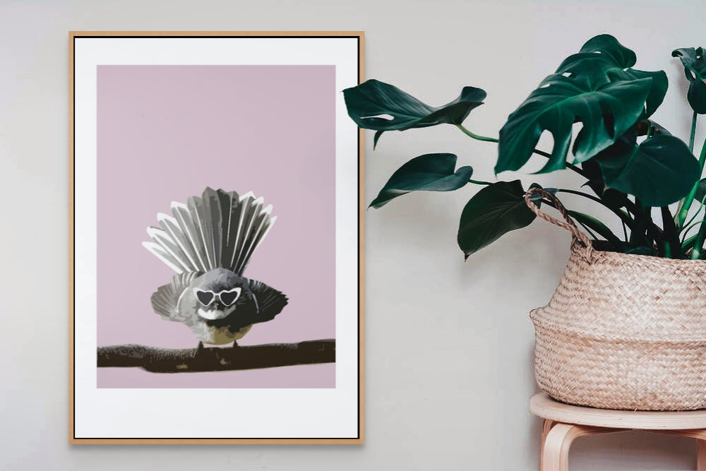 Fantail Heart Framed Print