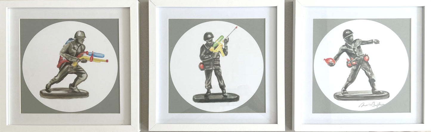 Water Army framed, set of three