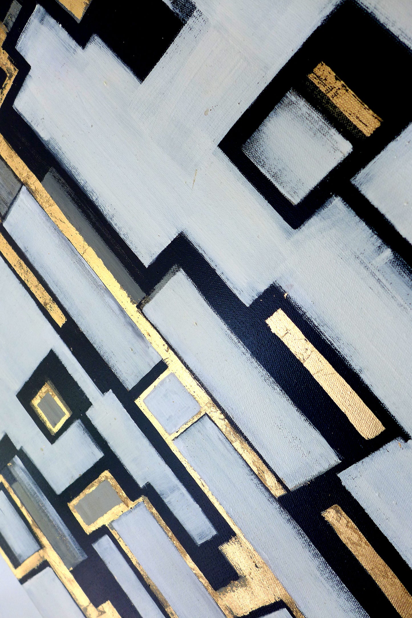 Black & Gold on White - Gold & Black Lines