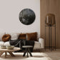 ABA hand painted abstract round #Blk
