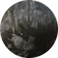ABA hand painted abstract round #Blk