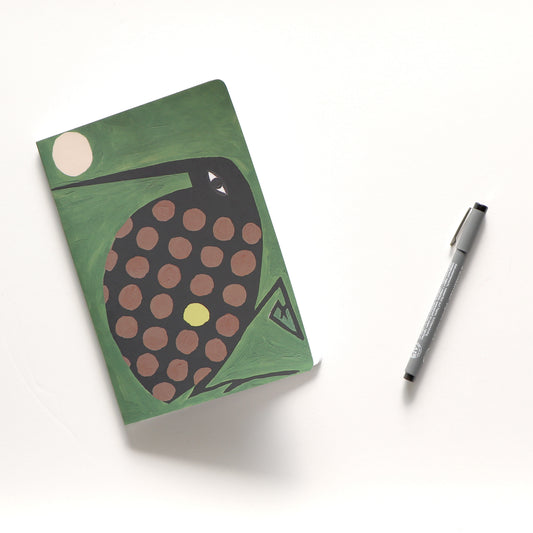 Little spotted Kiwi Green Notebook
