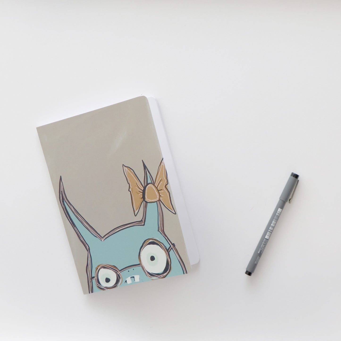 Mustard Bow Monster Notebook