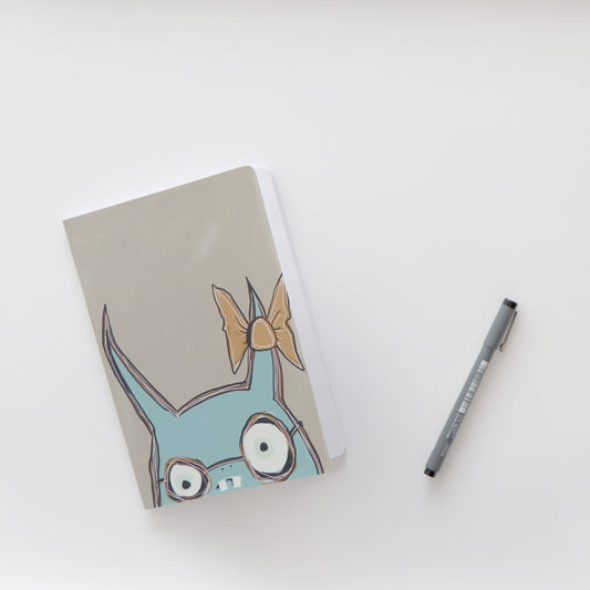 Mustard Bow Monster Notebook