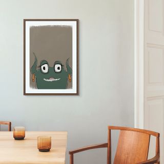 Monster w Orange Earings